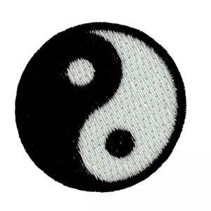 Yin Yang Iron On Patch Embroidered